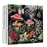 Puzzle en bois de 1000 pièces - Broderie de jardin de champignons